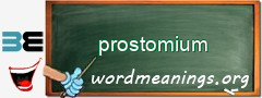WordMeaning blackboard for prostomium